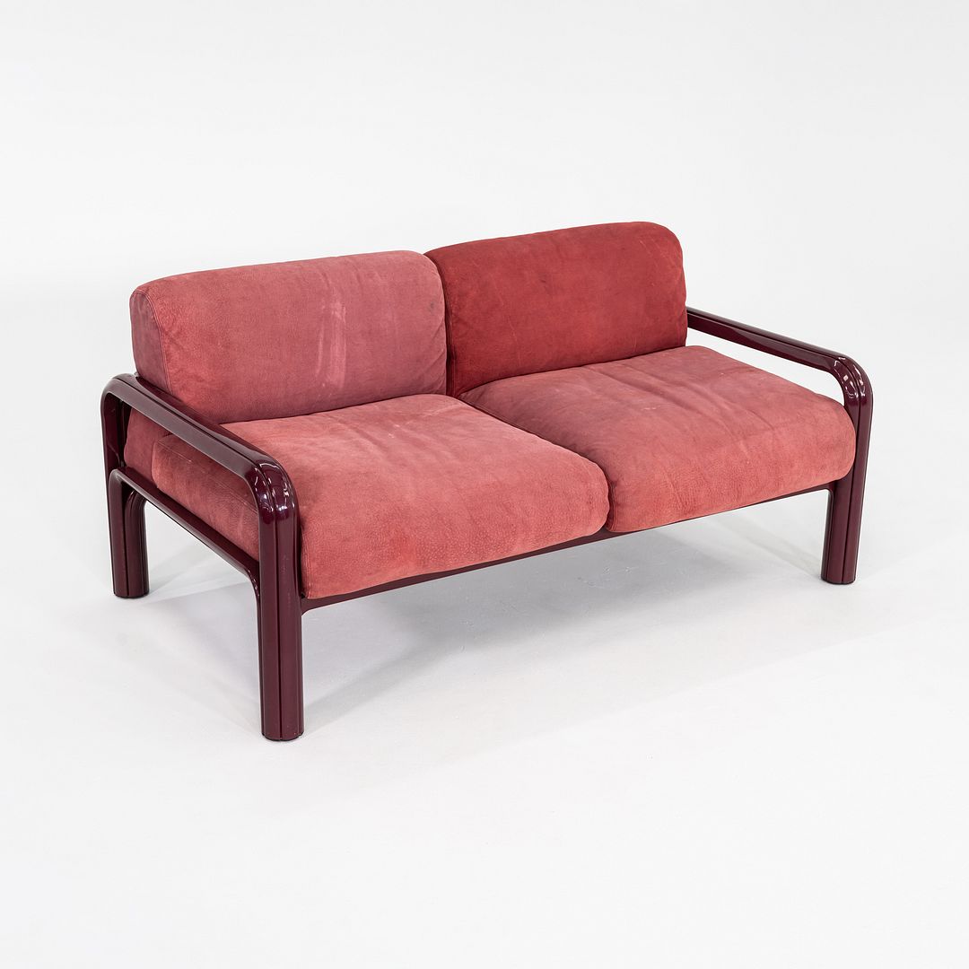 1981 Gae Aulenti Knoll Orsay Two Seat Sofa Loveseat w/ Suede Upholstery 2x Avail