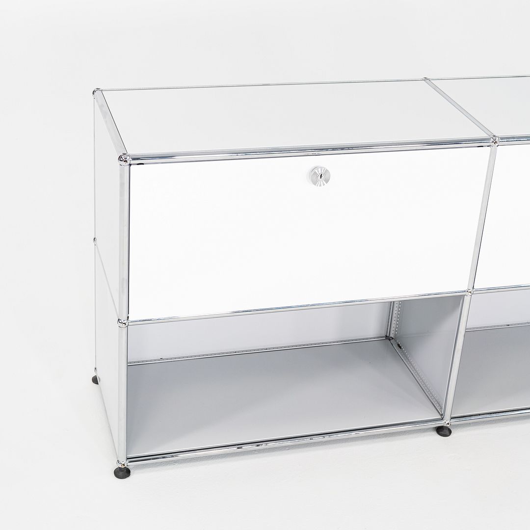 SOLD 2000s Second Cycle USM Haller C2A Credenza in Light Grey Steel 60x14x30 Inches