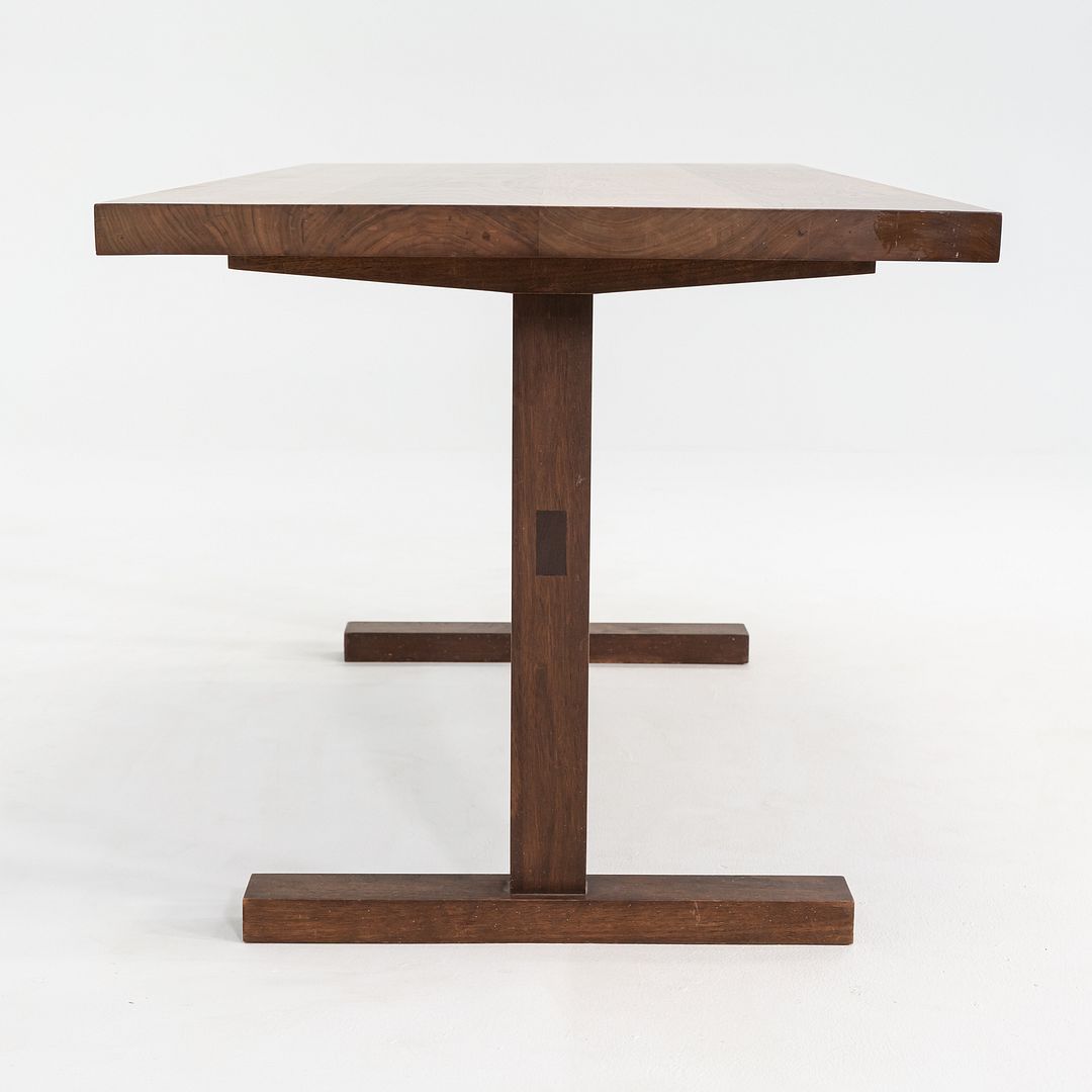 2010s Tyler Hays for BDDW Dining Table w/ Trestle Base in American Black Walnut