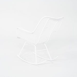 1950s Russell Woodard Sculptura Rocking Chair with White Wrought Iron Frame