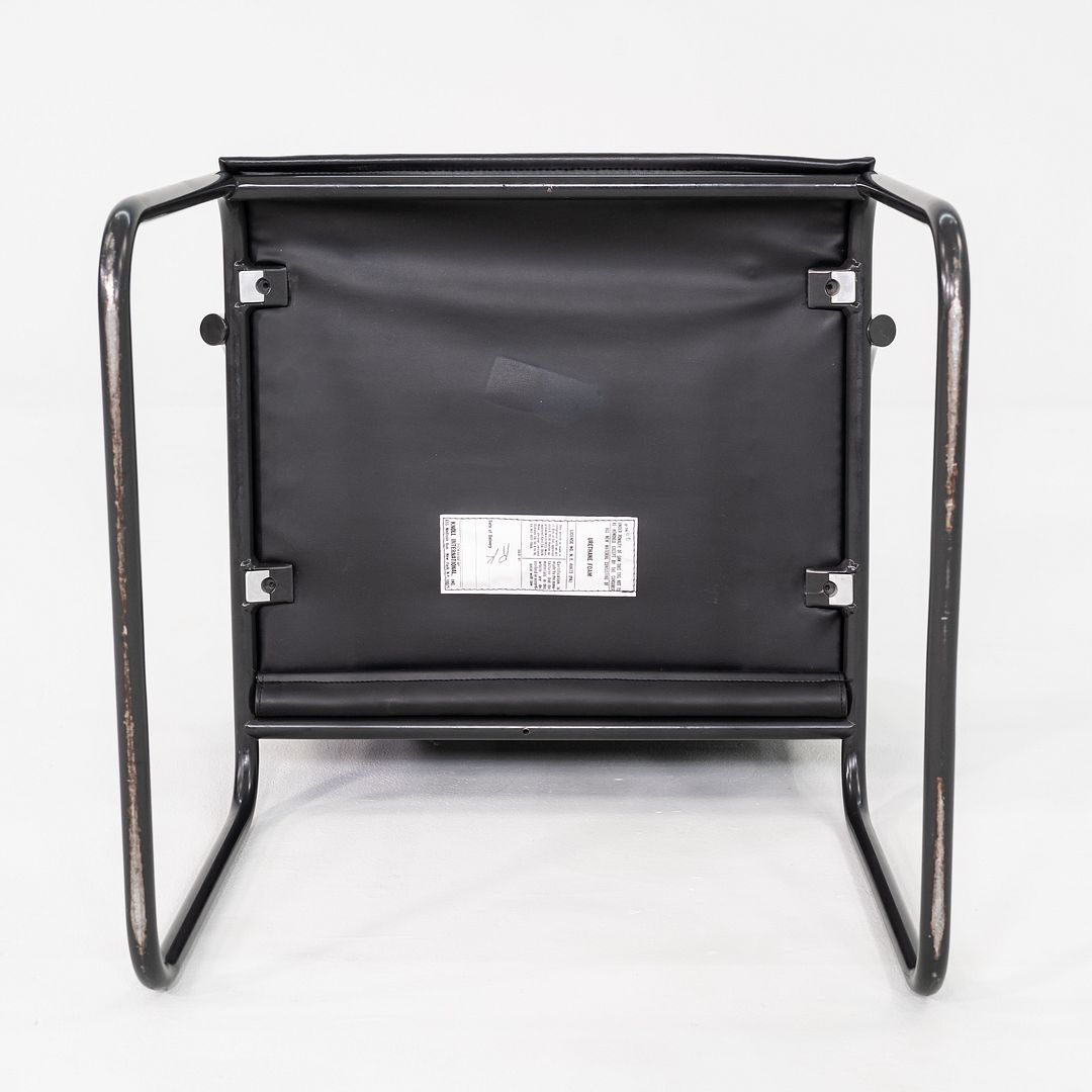 1980s Pair of Richard Schultz for Knoll 1407 Dining Arm Chairs in Black Leather