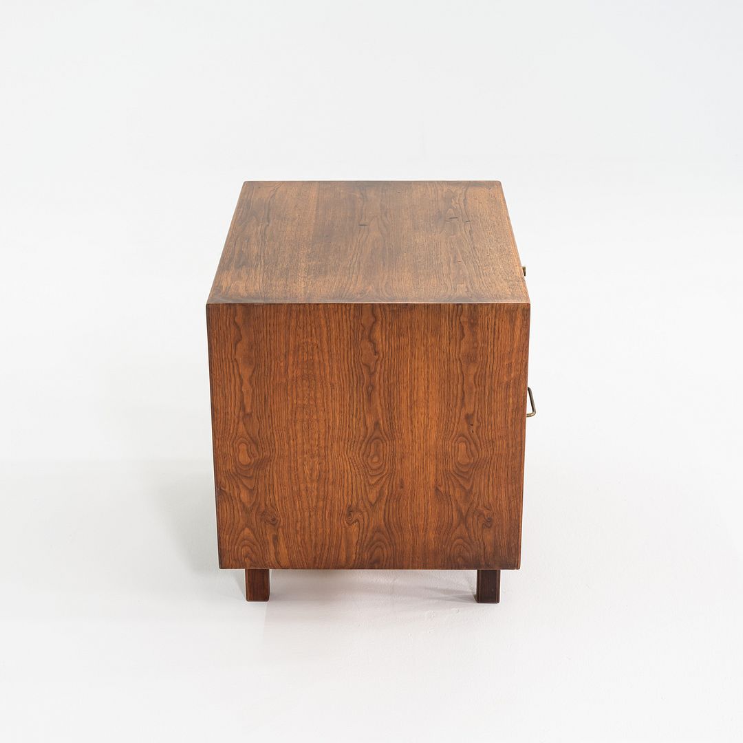 1970s Jens Risom Design 27 inch Cabinet / Nightstand in Walnut w/ One Drawer