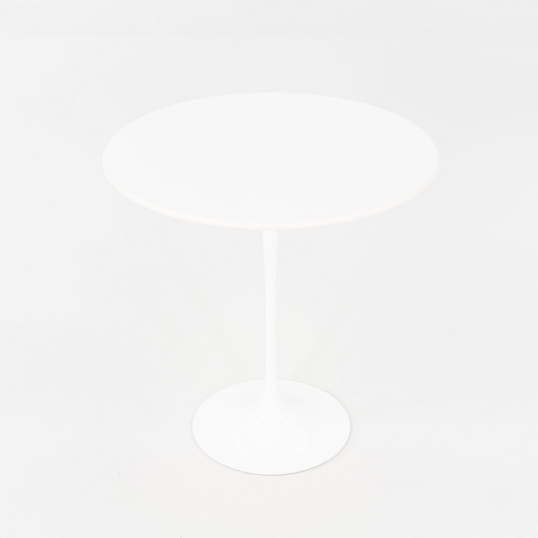 2010s Knoll Eero Saarinen Tulip Side Table with 20" Round Laminate Top in White