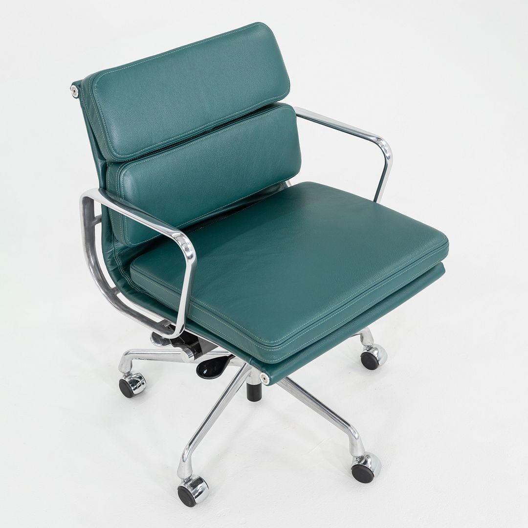 SOLD 2010s Herman Miller Eames Soft Pad Management Desk Chair with Green Leather