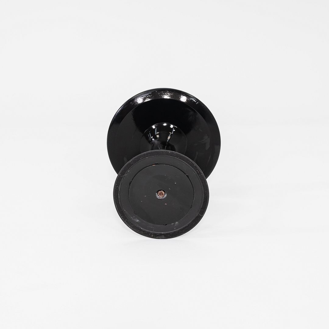 C. 1960s Eero Saarinen for Knoll Tulip Side Table with Custom Black Leather Top