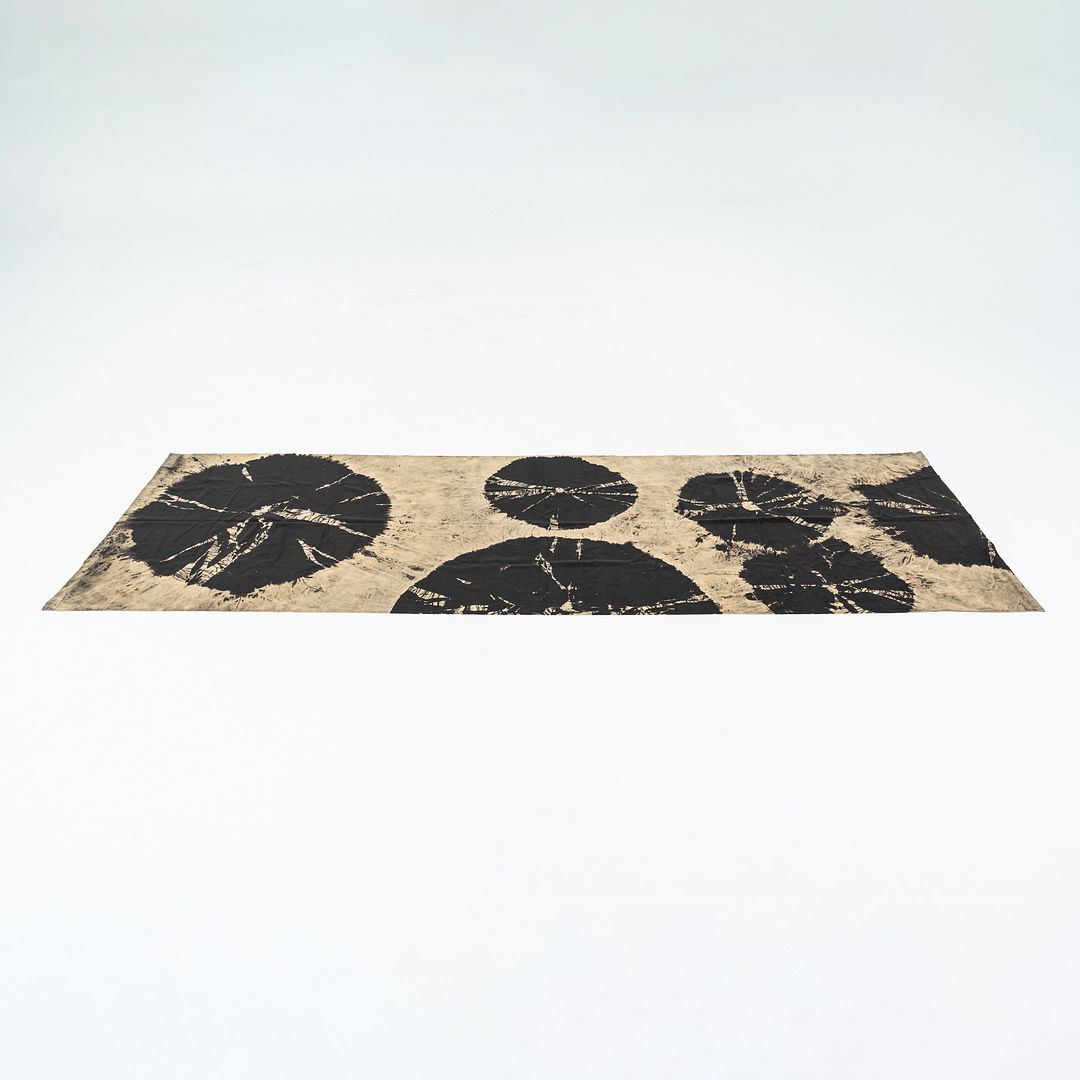 SOLD 1950s Shibori Block Print Fabric Attributed to Laverne Originals by Laverne's