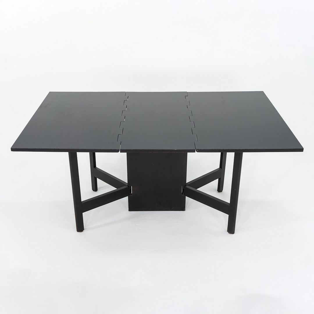 C. 1954 George Nelson Herman Miller Gate Leg Dining Table Ebonized, Model 4656