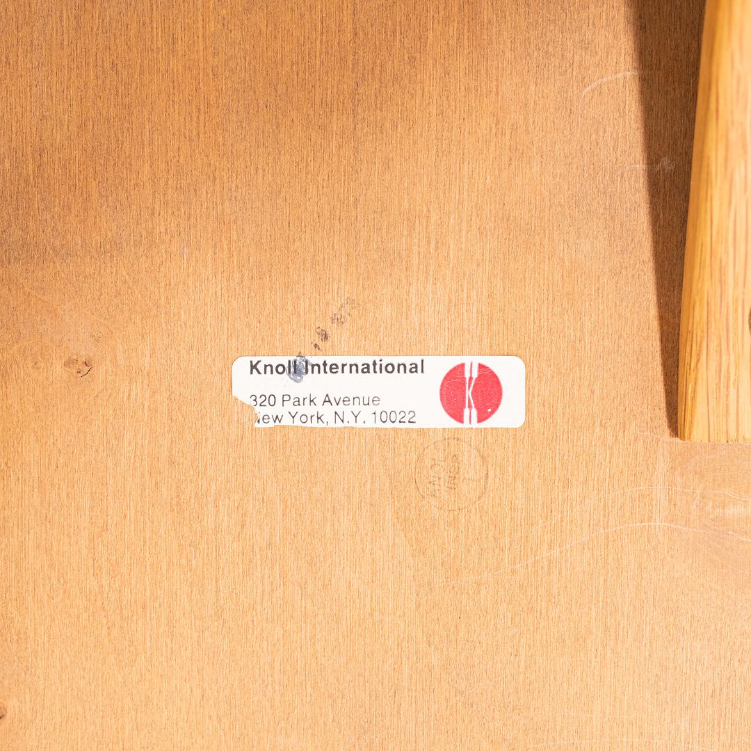 1978 Bill Stephens for Knoll 1300 Series Side End Table in Oak w/ Bentwood Legs