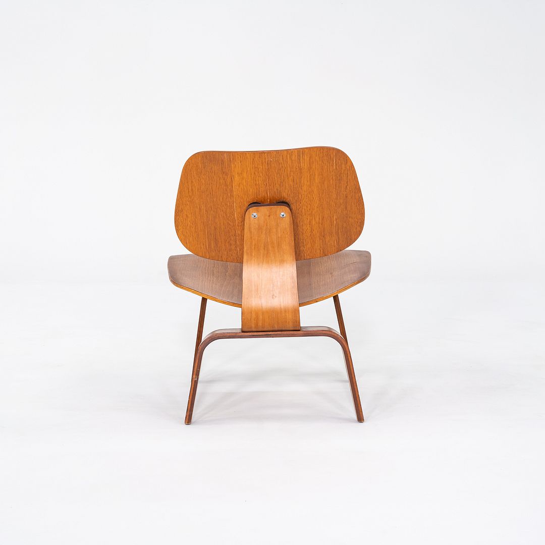 1950s Pair of Herman Miller Eames LCW Lounge Chairs in Calico Ash