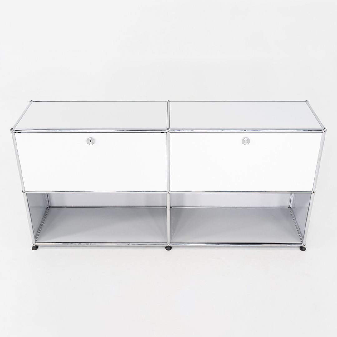 SOLD 2000s Second Cycle USM Haller C2A Credenza in Light Grey Steel 60x14x30 Inches
