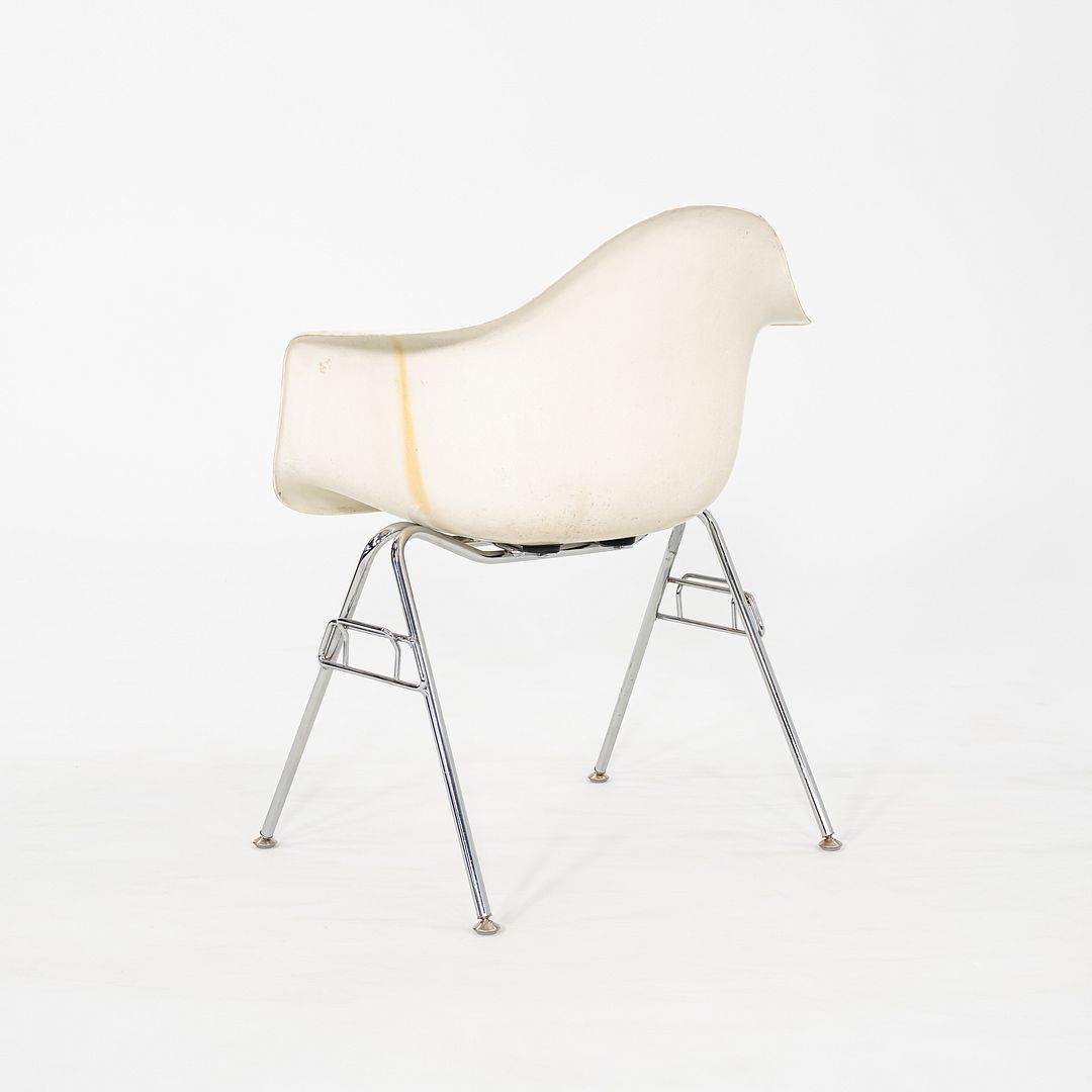 1960s Herman Miller Eames Fiberglass Arm Shell (no base) in Parchment Fiberglass 45x Available