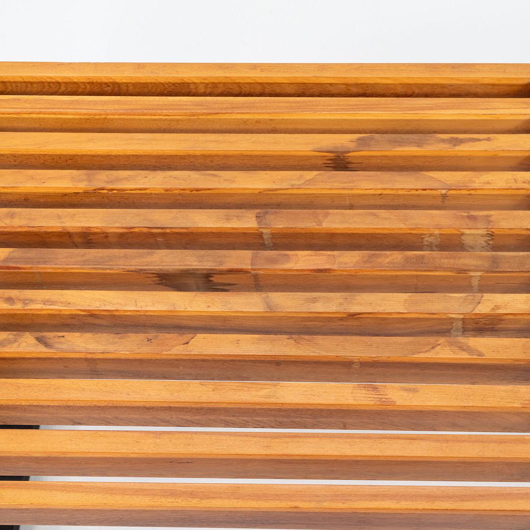 1950s George Nelson for Herman Miller 4992 Slatted Bench in Maple 92"