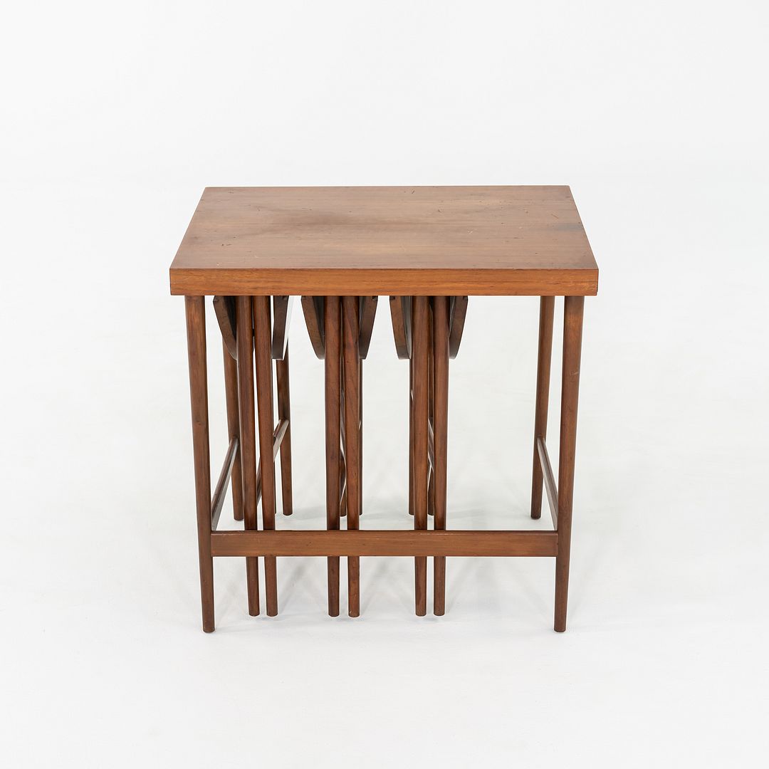 1950s Walnut Nesting or Serving Tables by Bertha Schaefer for Singer & Sons