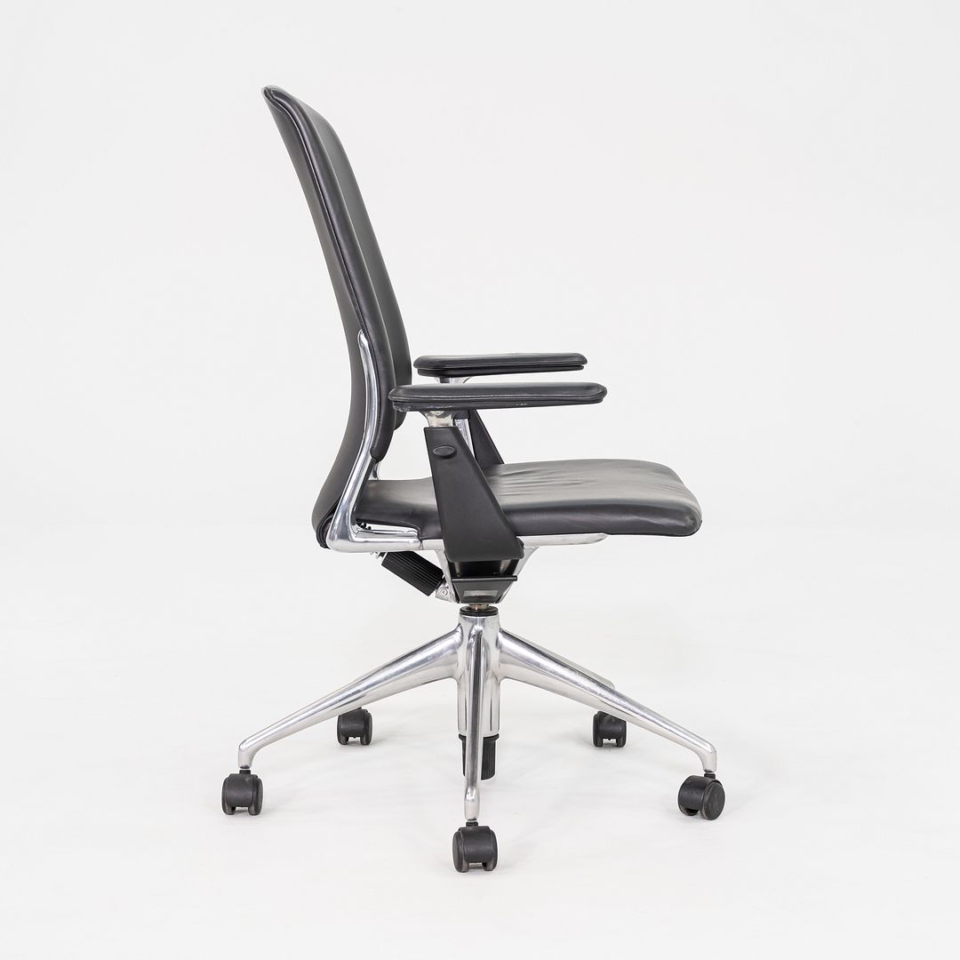 2011 Alberto Meda for Vitra Meda Desk Chair w/ Black Leather Upholstery 6x Avail