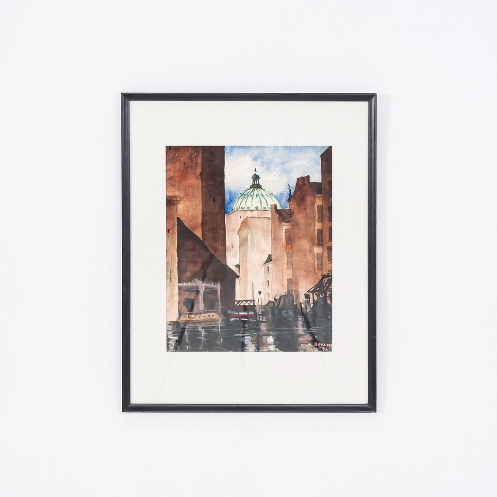 1936 Painting of Berlin by Gordon Bunshaft of Skidmore Owings and Merrill (SOM)