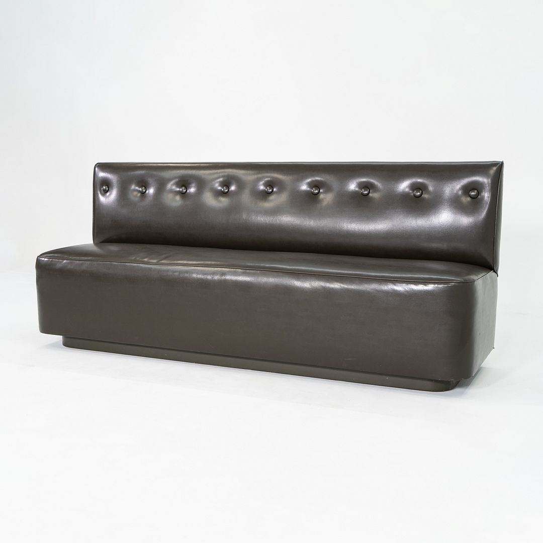 2004 Henry B Urban Custom Banquette / Bench Rich Brown Vinyl Upholstery Finish