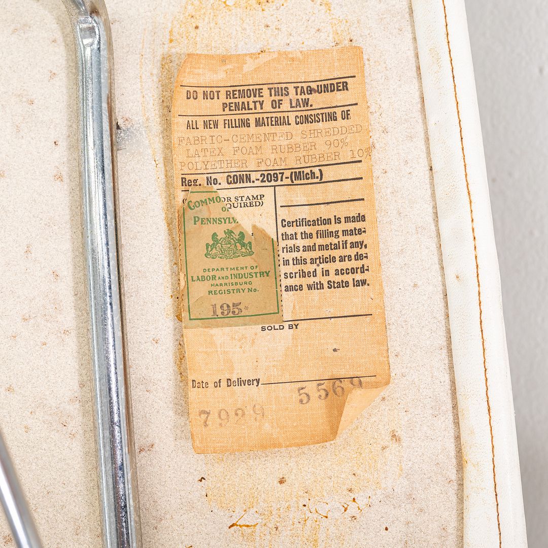 1950s George Nelson for Herman Miller Coconut Lounge Chair with White Vinyl