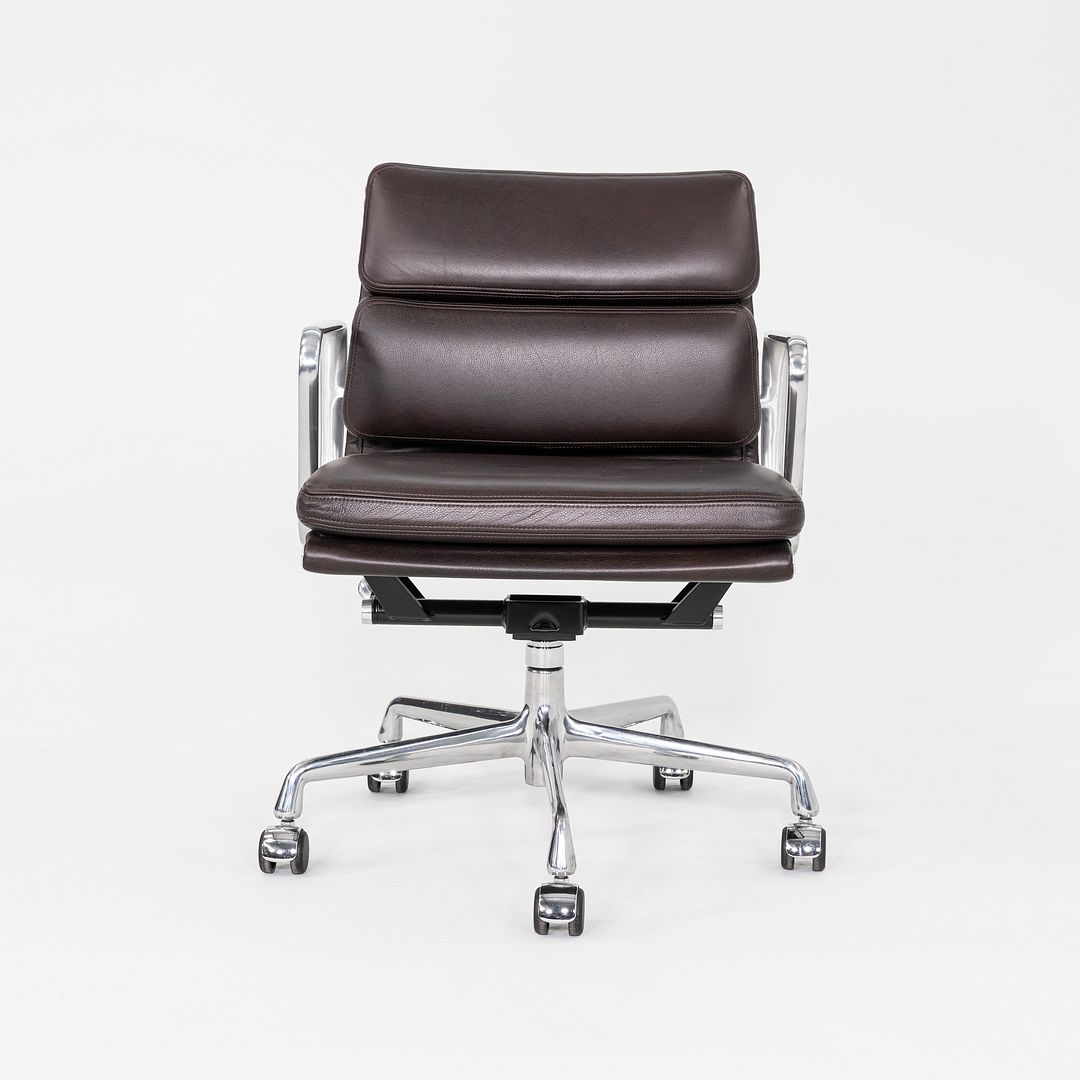 2019 Herman Miller Eames Soft Pad Management Desk Chair Brown Leather 2x Avail