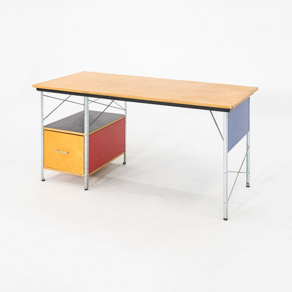 SOLD 2000s Charles and Ray Eames for Herman Miller EDU Multicolor Desk w/ File Drawer