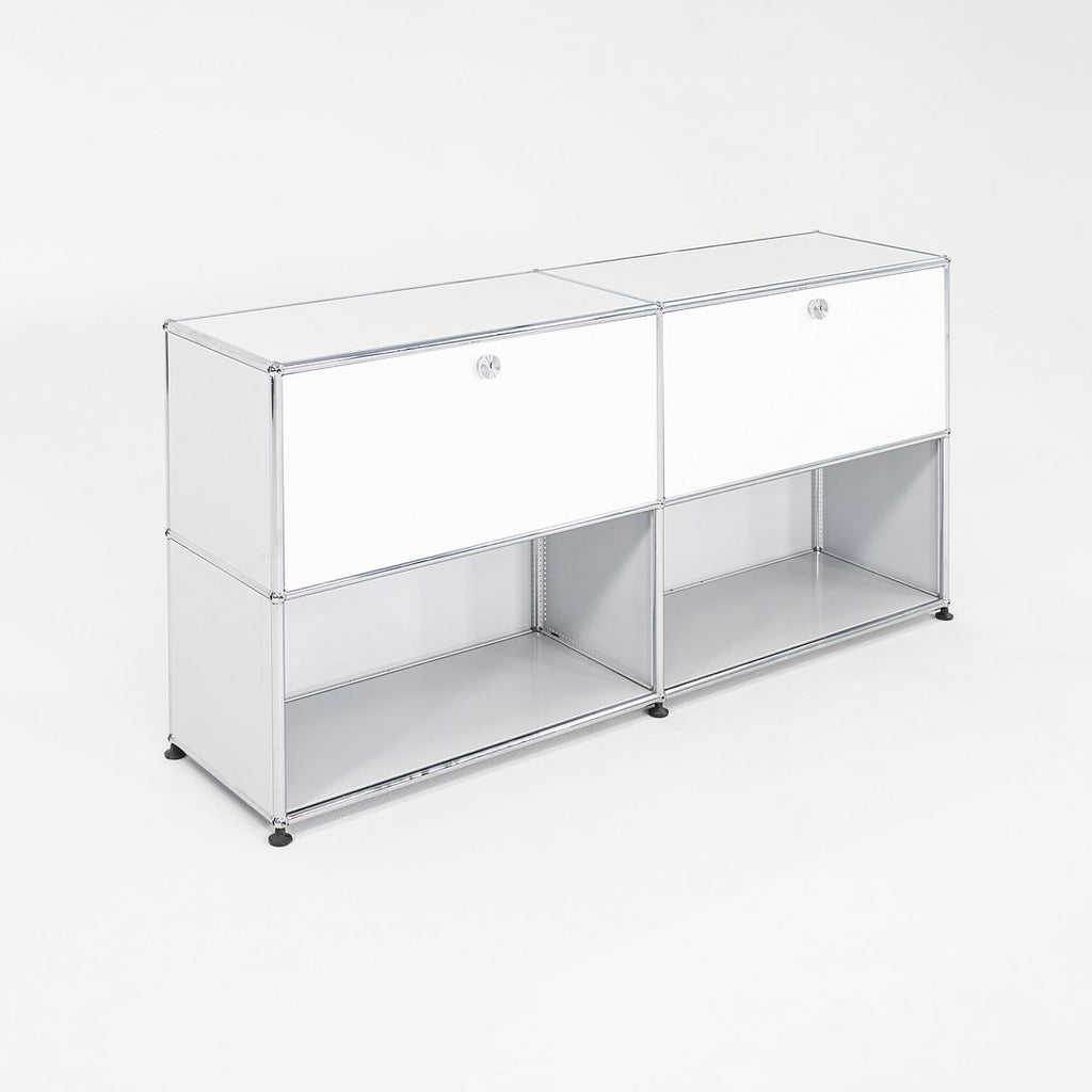 SOLD 2000s Second Cycle USM Haller C2A Credenza in Light Grey Steel 60x14x30 Inches
