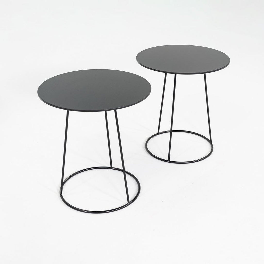 2019 Pair of Monica Forster for Swedese Breeze Side Tables in Black Wood 18 in