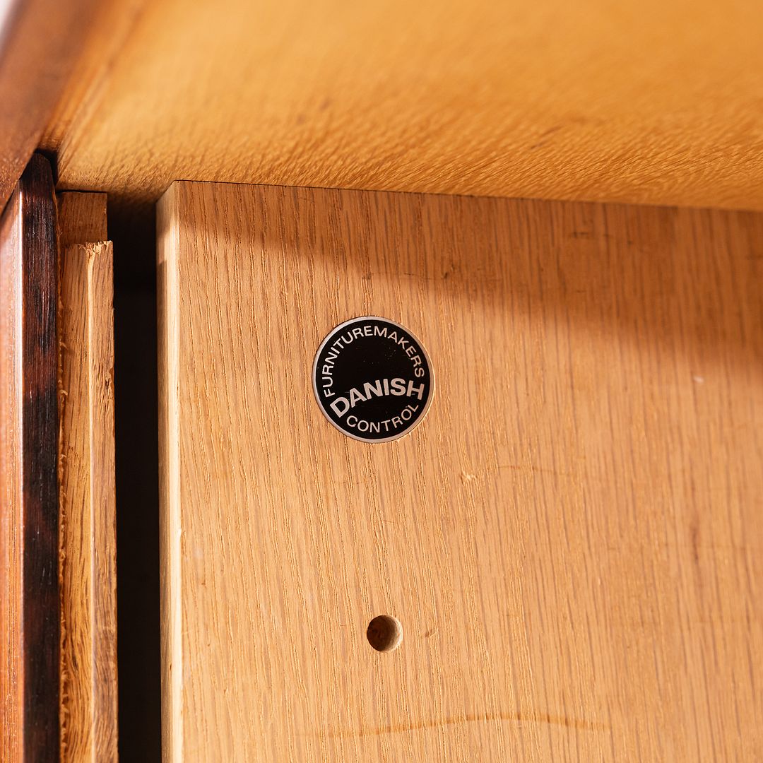 1960s Hans Wegner for RY Mobler President Tambour Credenza Rosewood, Refinished