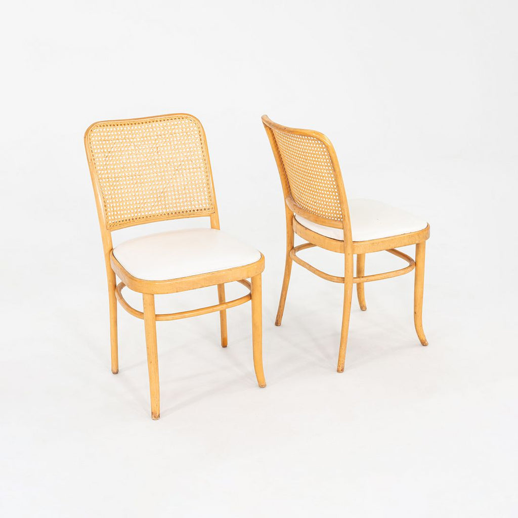 1950s Pair of Caned Prague Dining Chairs, Model 811, by Josef Frank for Thonet