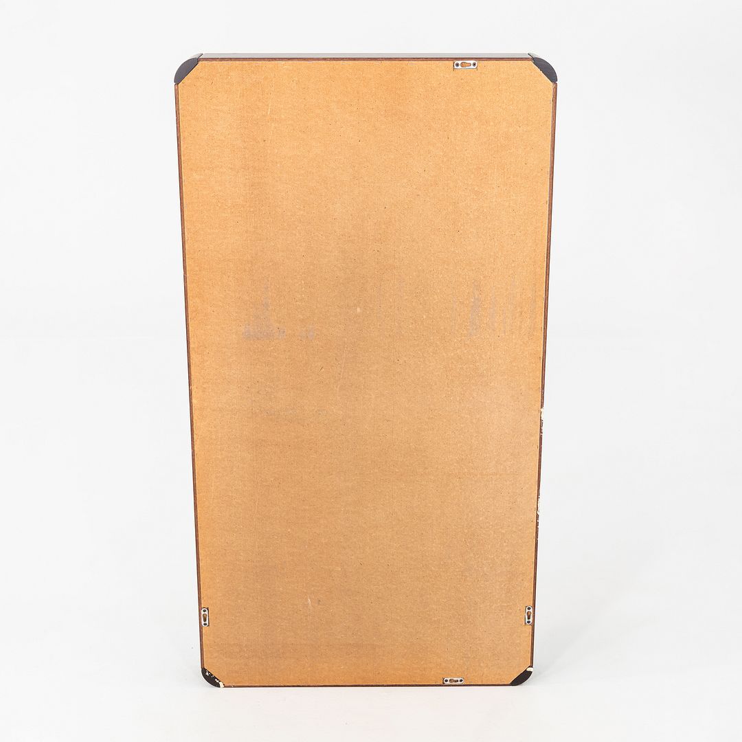 SOLD 1970s Danish Modern Rosewood Mirror with Rounded Edges 27.5 x 51 x 4 inches
