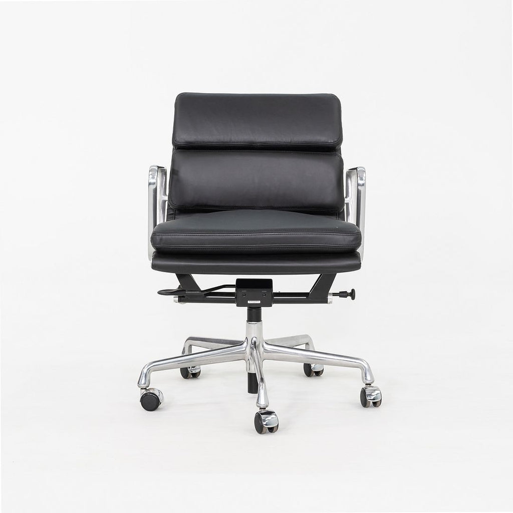 SOLD C. 2020 Herman Miller Eames Soft Pad Management Desk Chair in Black Leather 1x Available