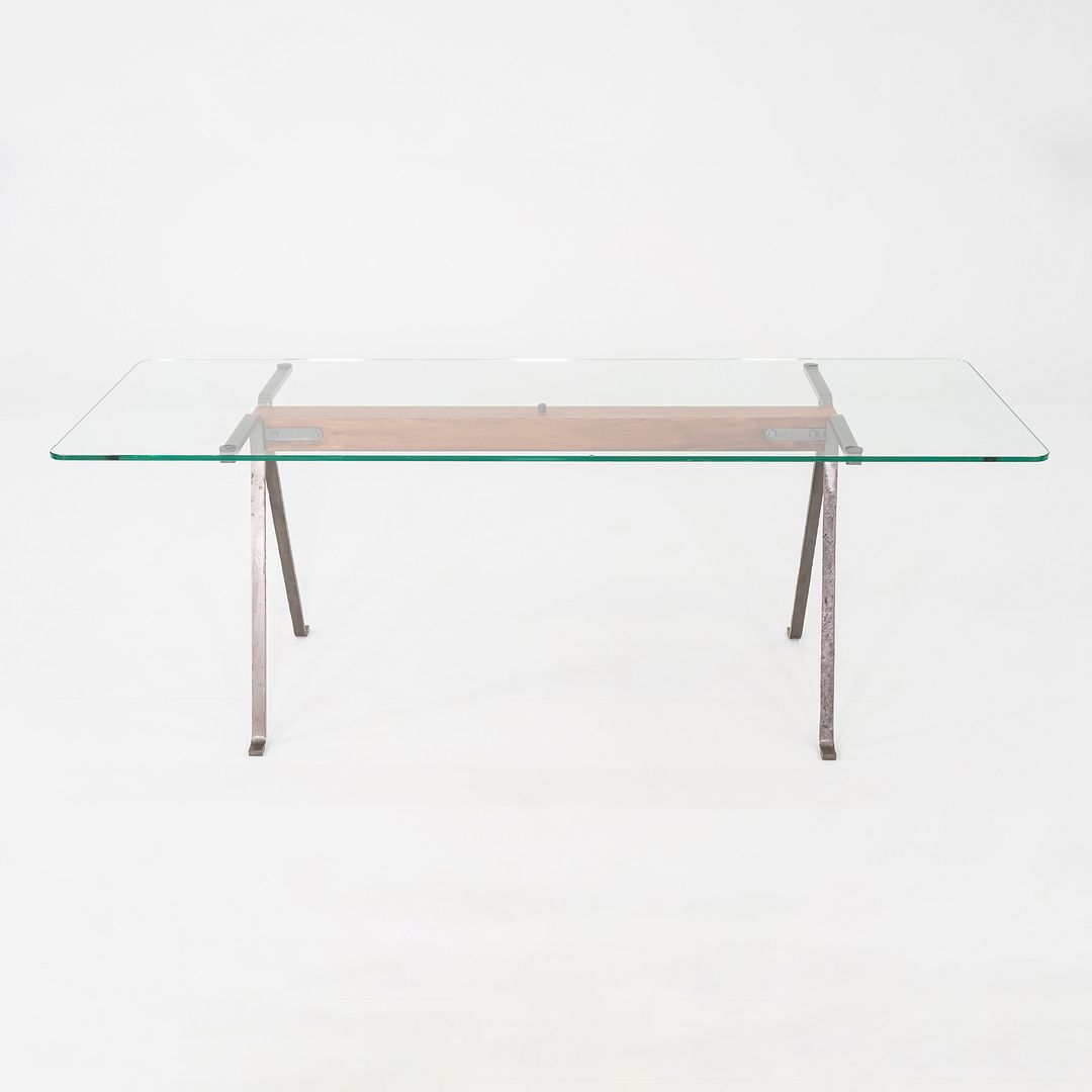 1980s Enzo Mari for Driade Frate Dining Table in Beech with Glass Top 31x51x28"