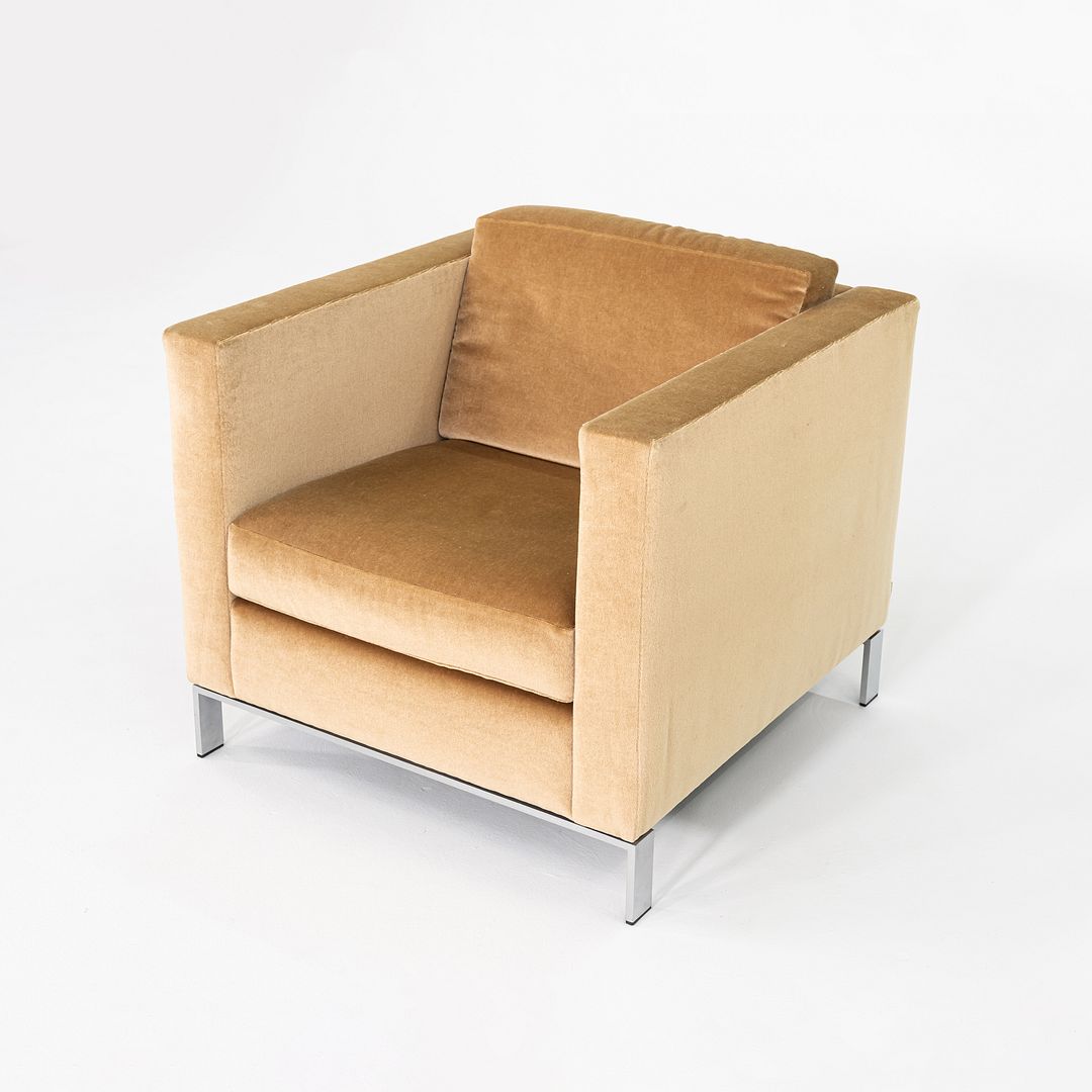 2010s Lord Norman Foster for Walter Knoll Model 500 Arm Lounge Chair Tan Fabric