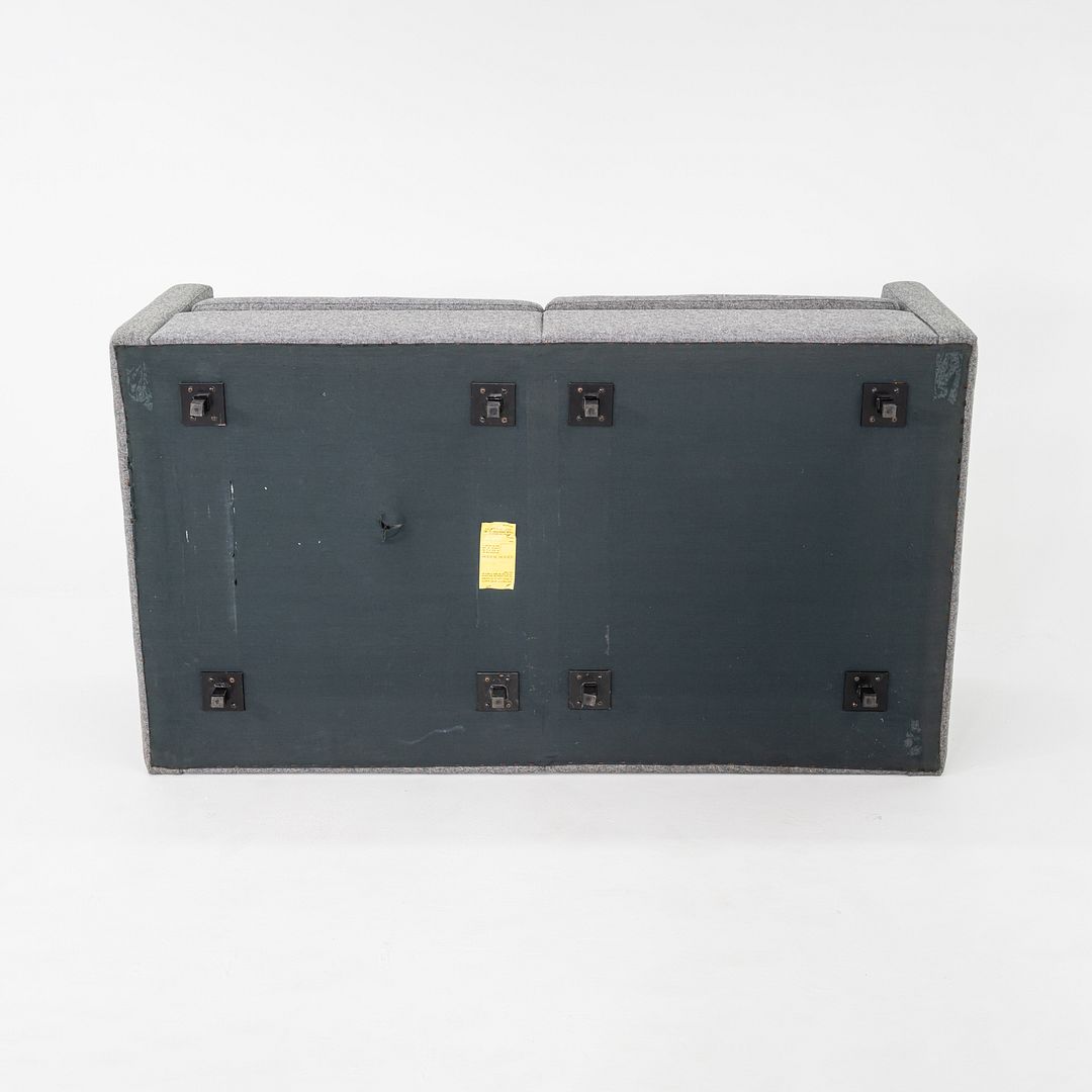 1980s Charles Pfister Knoll Loveseat / Two Seat Sofa Upholstered in Grey Fabric