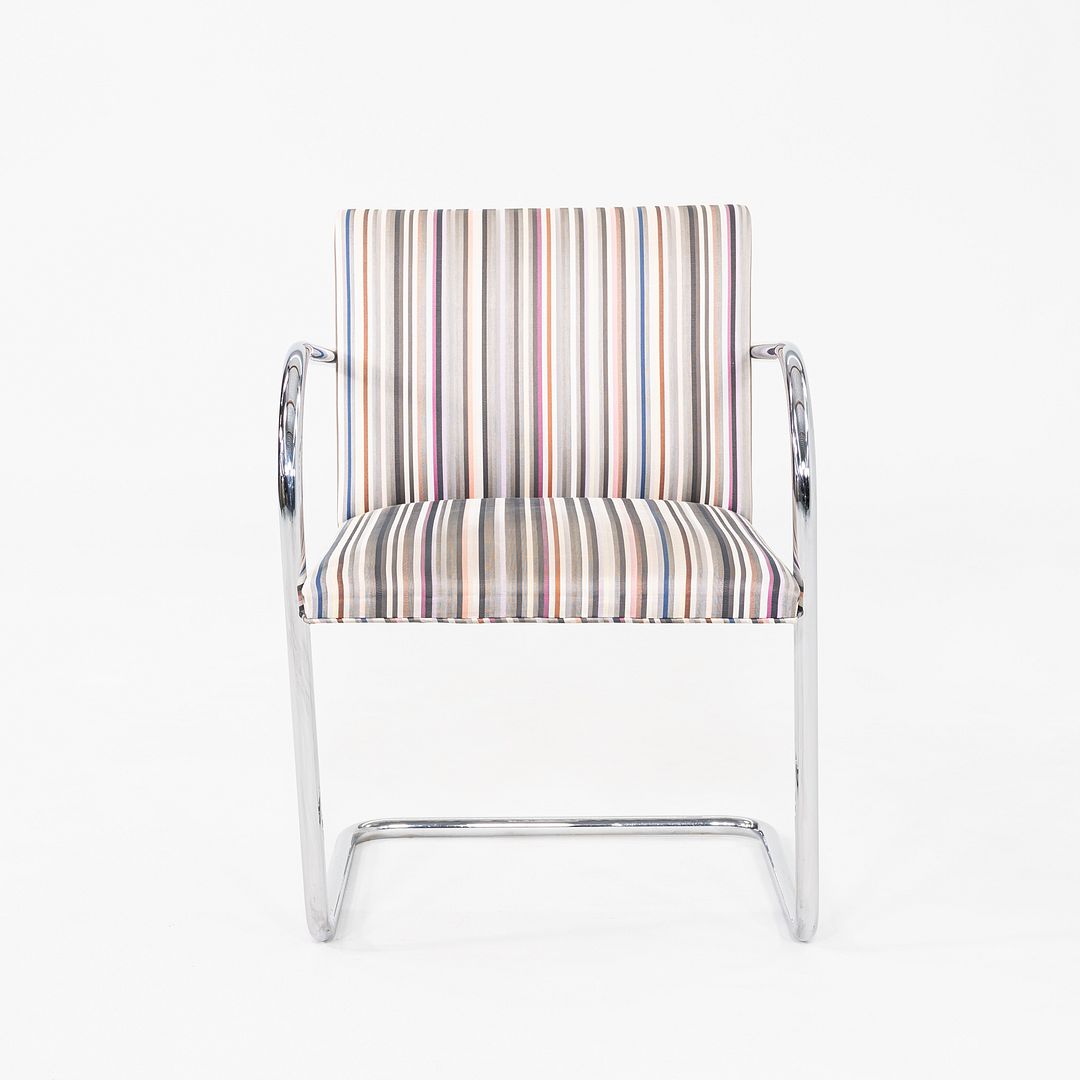 2006 Mies van der Rohe for Knoll Tubular Brno Chair Multicolored Fabric 3x Avail