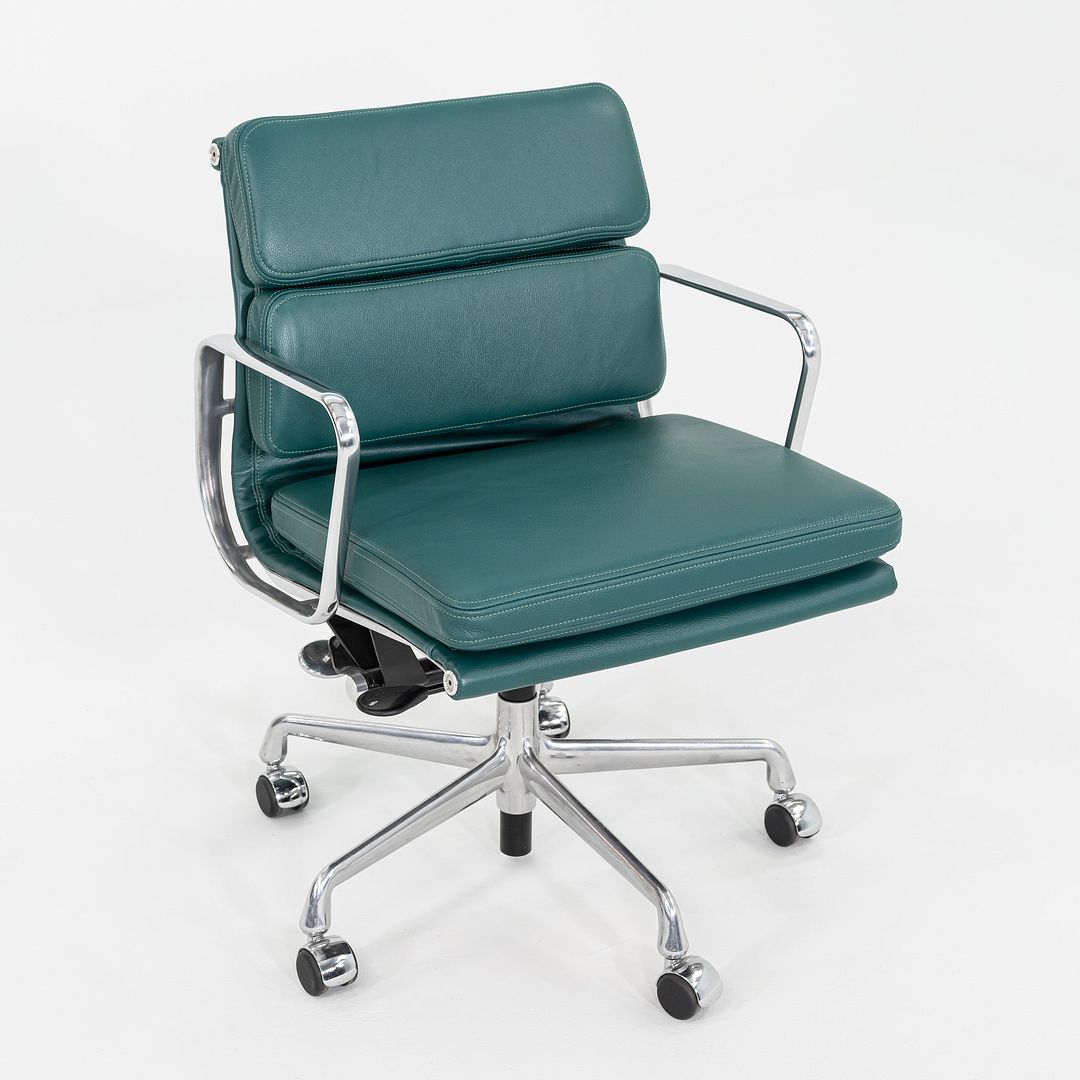 SOLD 2010s Herman Miller Eames Soft Pad Management Desk Chair with Green Leather