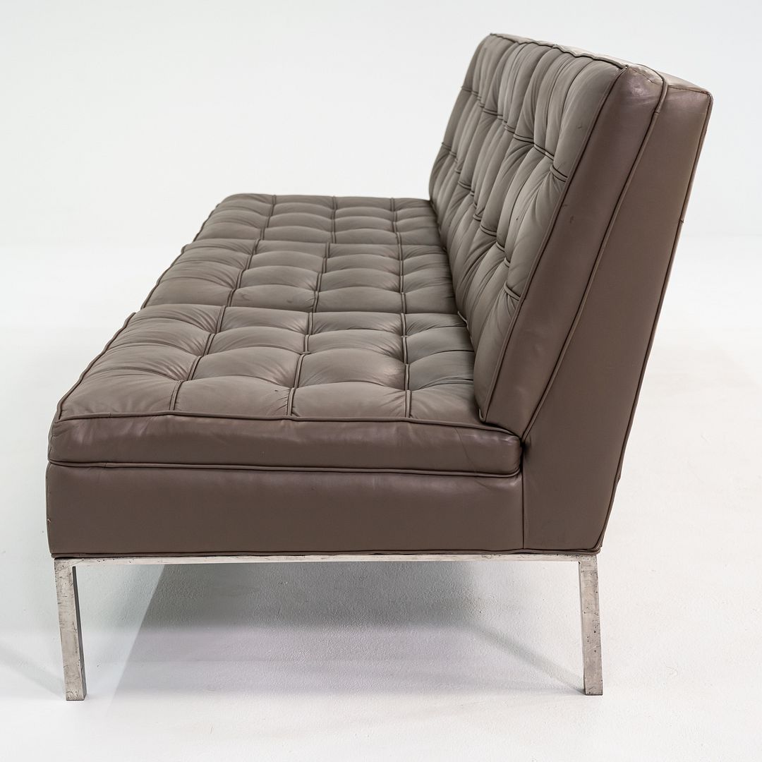 1960s Gordon Bunshaft and Davis Allen of SOM Three Seat Sofa in Greige Leather