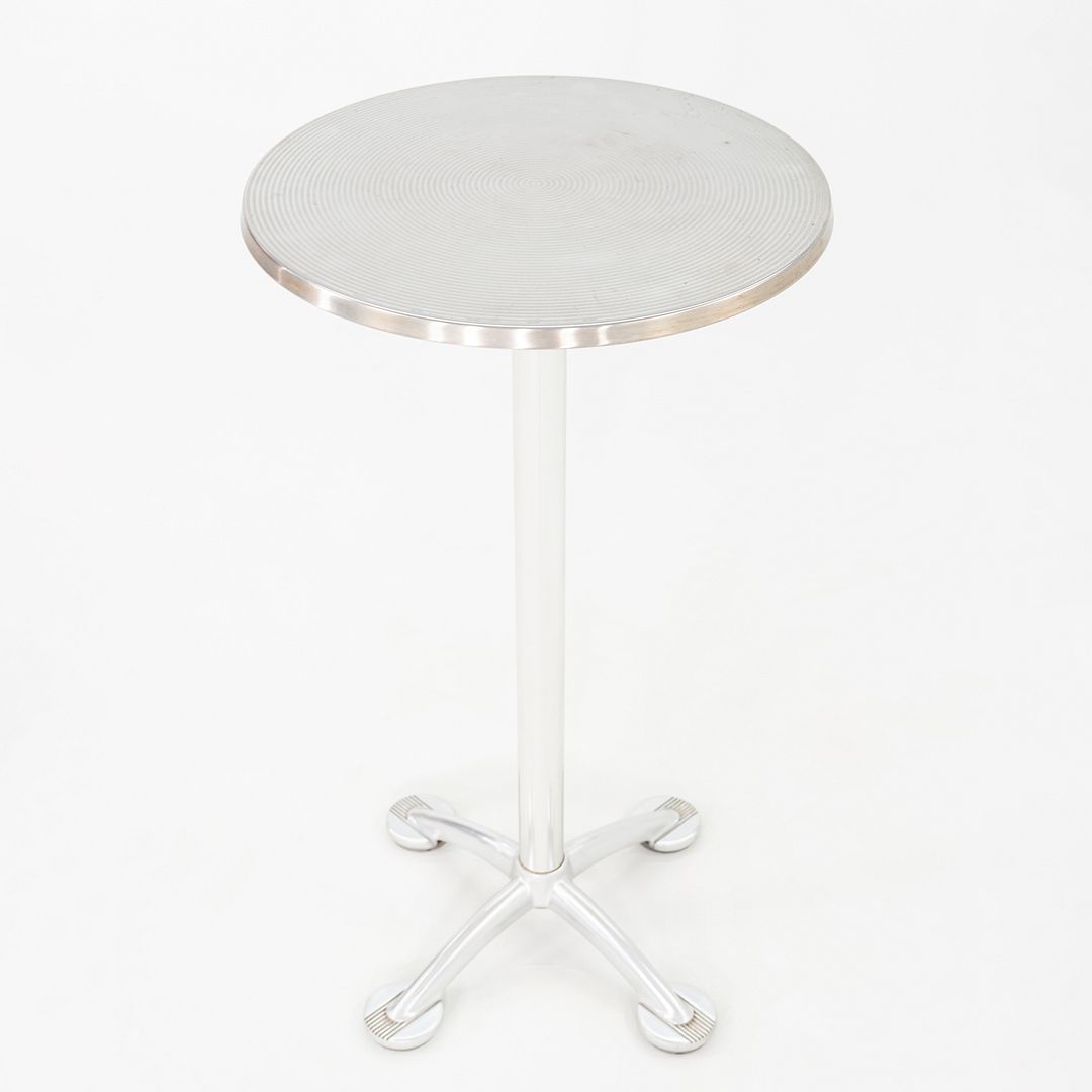 2000s Jorge Pensi for Knoll & AMAT3 High Top Dining / Cafe / Bar Table in Aluminum 24" 3x Available
