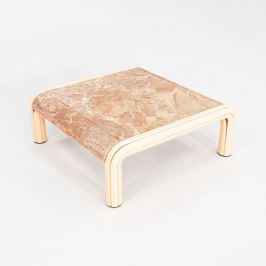 SOLD 1984 Gae Aulenti for Knoll International Orsay Coffee Table w/ Curved Marble Top