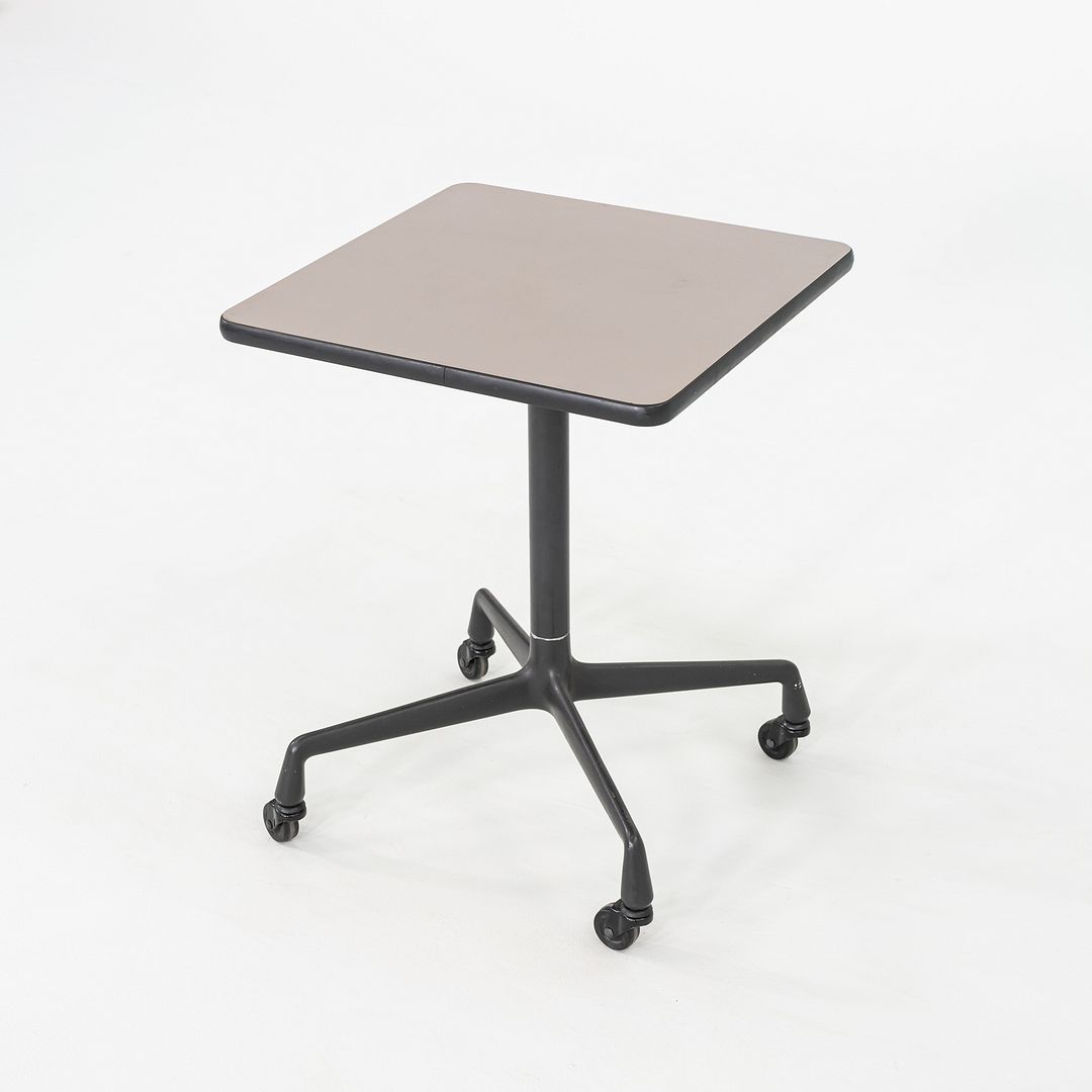 1980s Herman Miller Eames Rolling Side Table on Universal Base with Laminate 20"