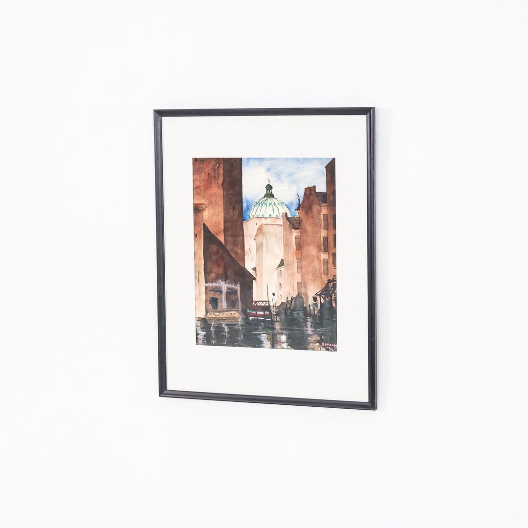 1936 Painting of Berlin by Gordon Bunshaft of Skidmore Owings and Merrill (SOM)