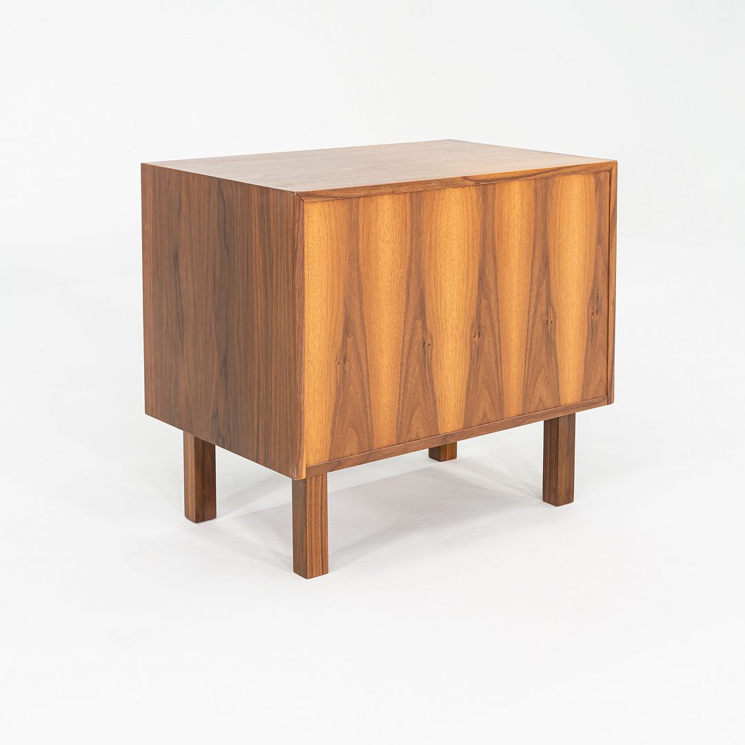 1970s Jens Risom Designs Walnut 29 Inch Cabinet / Mid-Century Modern Book Shelf