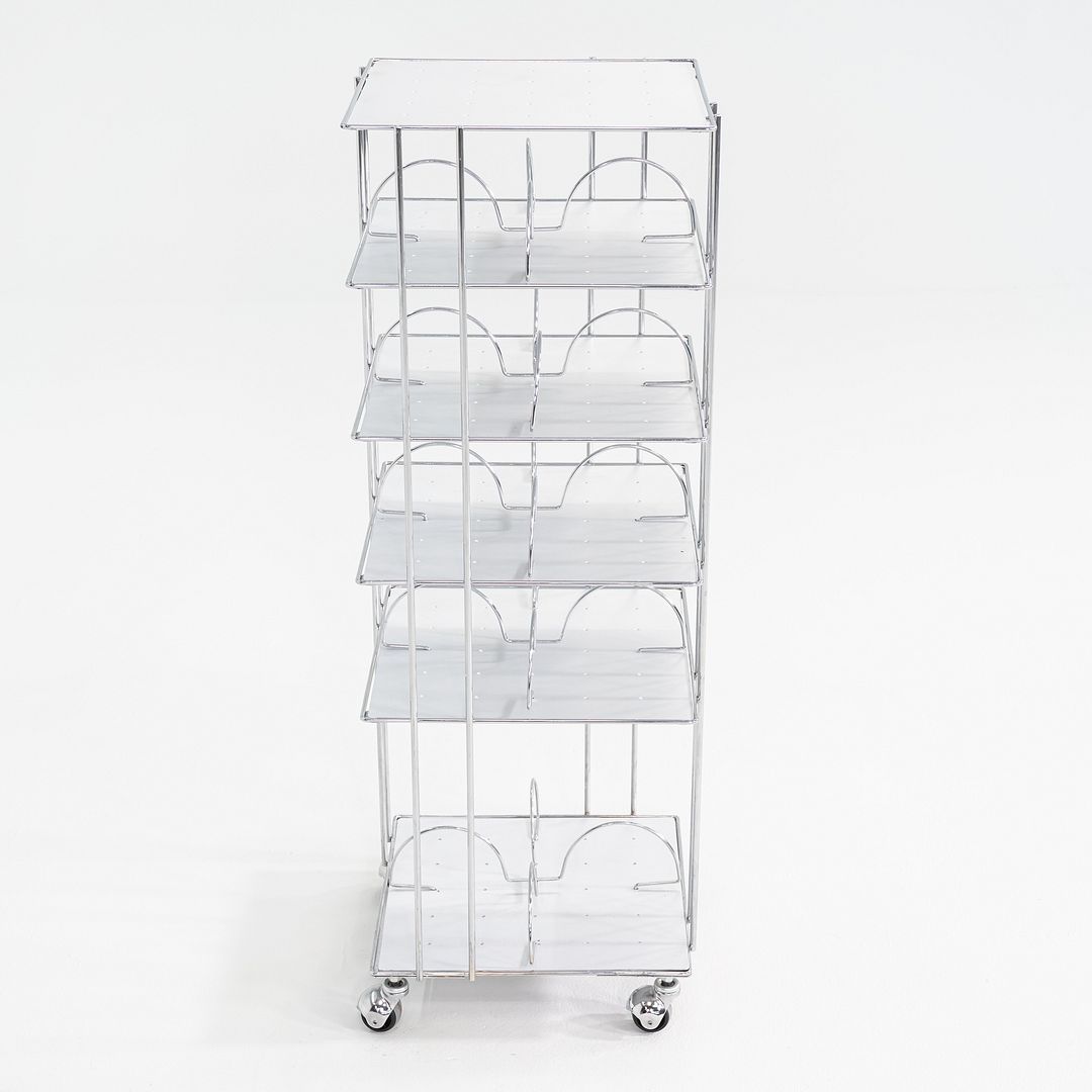 1970s Bruno Munari Vademecum Trolley for Robots Italy Chromed Steel and Resin