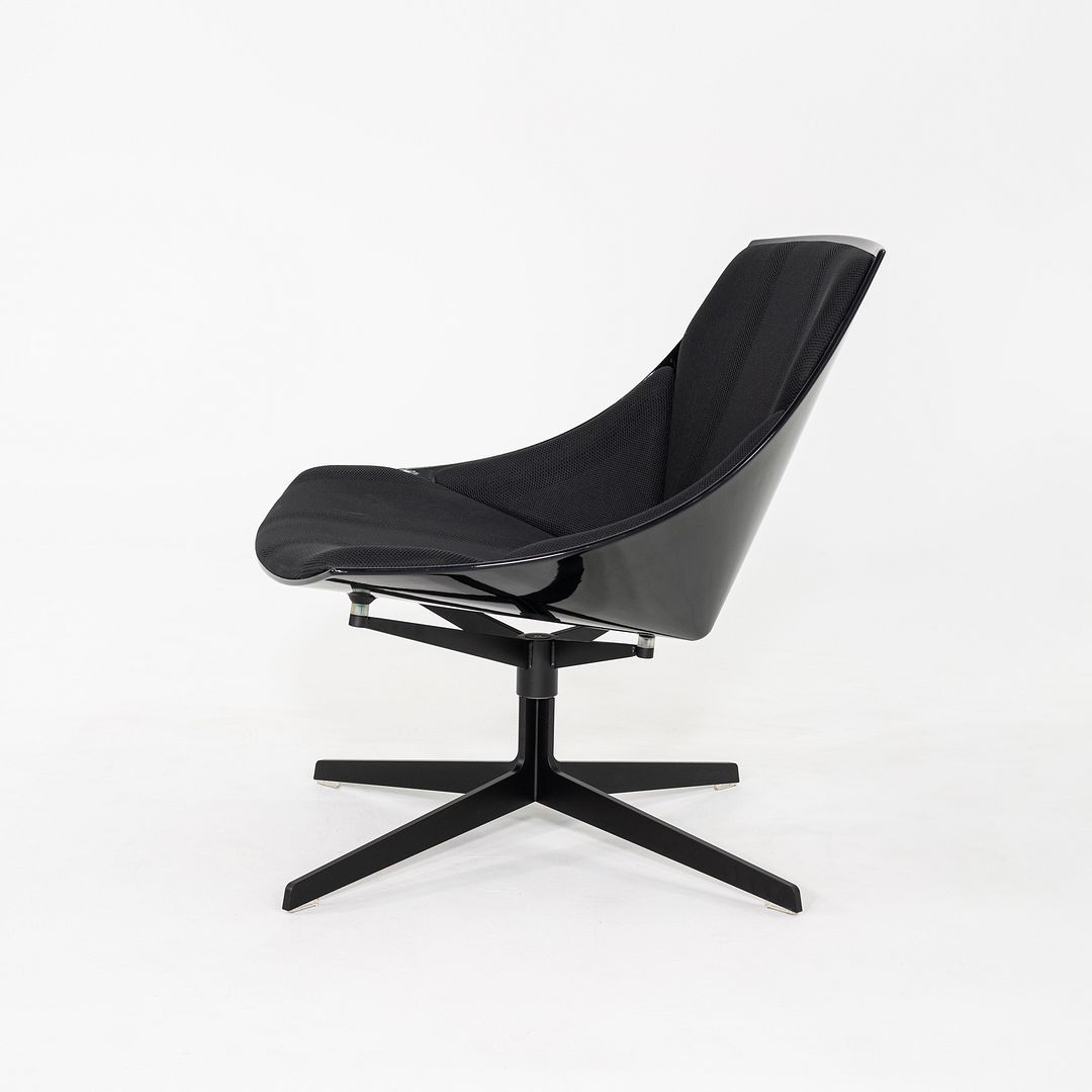 2016 Jehs and Laub for Fritz Hansen Space Lounge Chair in Black Fabric and Frame