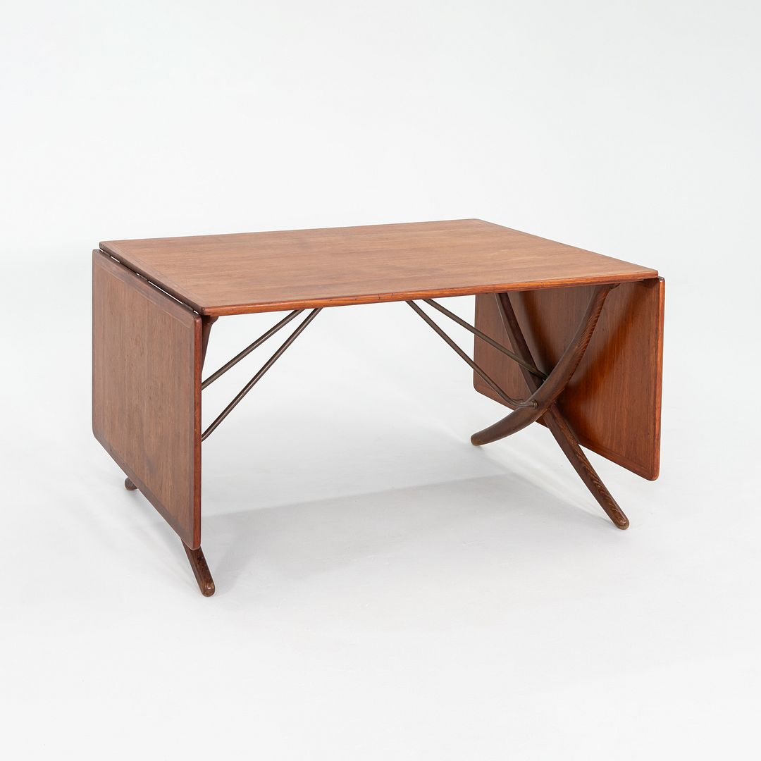 1960s Hans Wegner for Andreas Tuck AT-304 Teak Dining Table w/ Drop-Leaf Ext