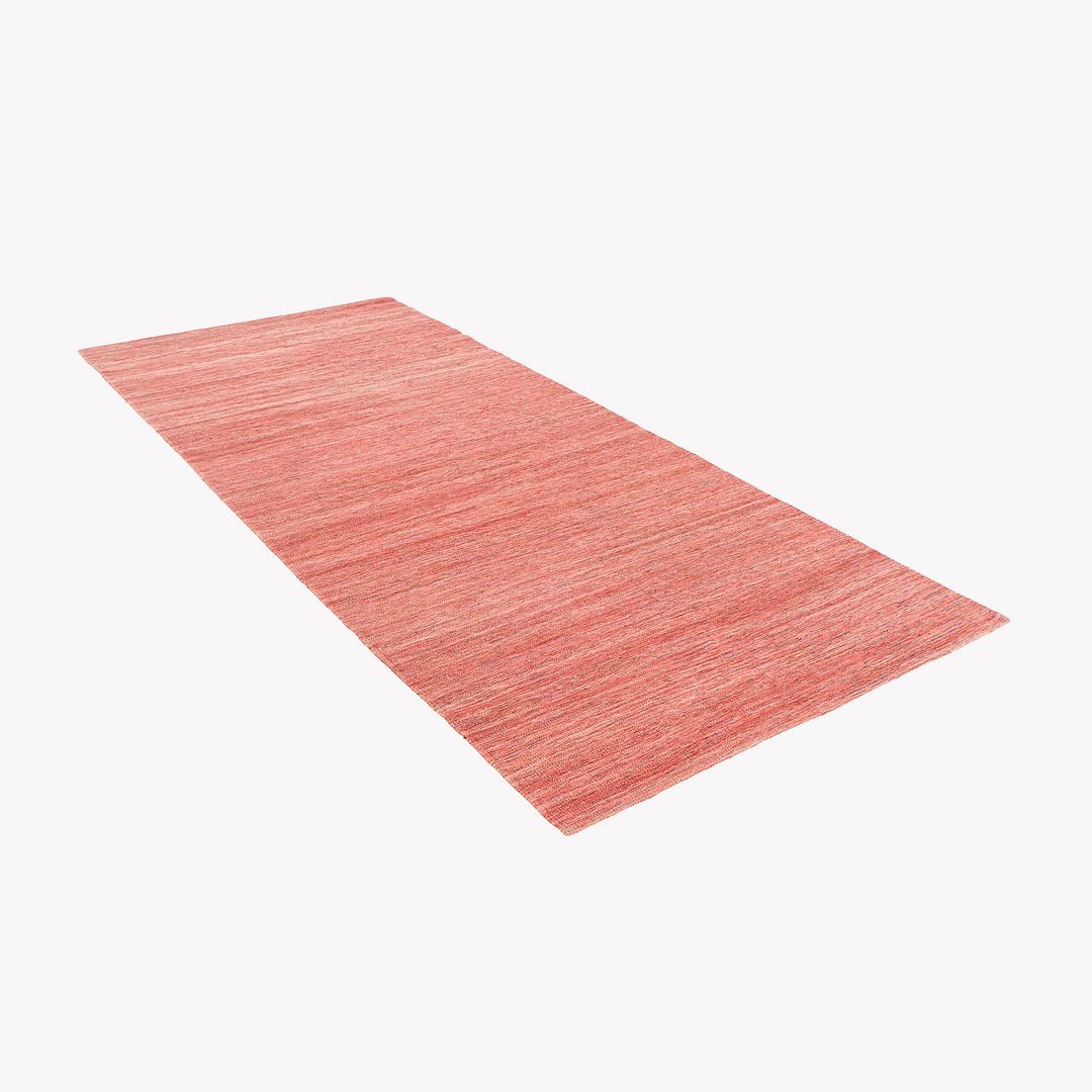 2003 Michaelian & Kohlberg KCast Red Hand Knotted Wool Rug from Genzyme 4x10ft