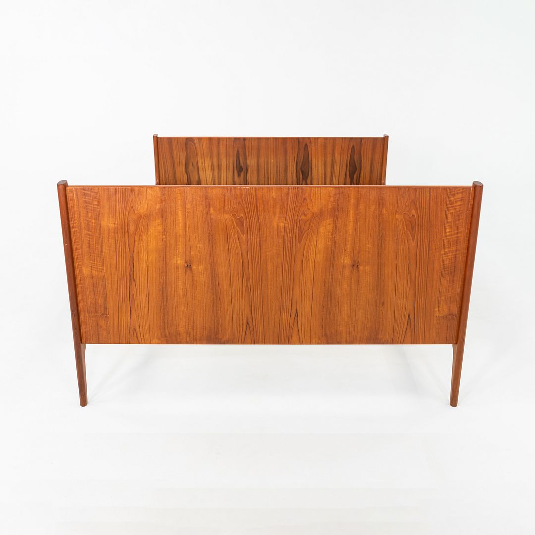 1960s Kai Kristiansen for Dyrlund Teak Full Size Bed with Headboard & Footboard