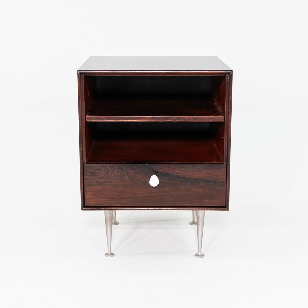 1950s Pair of George Nelson for Herman Miller Thin Edge Rosewood Nightstands