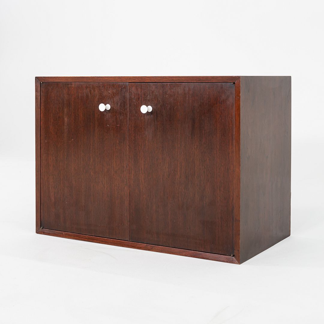 1950s George Nelson Basic Cabinet Series Cabinet in Walnut 34 x 24 x 18 inches