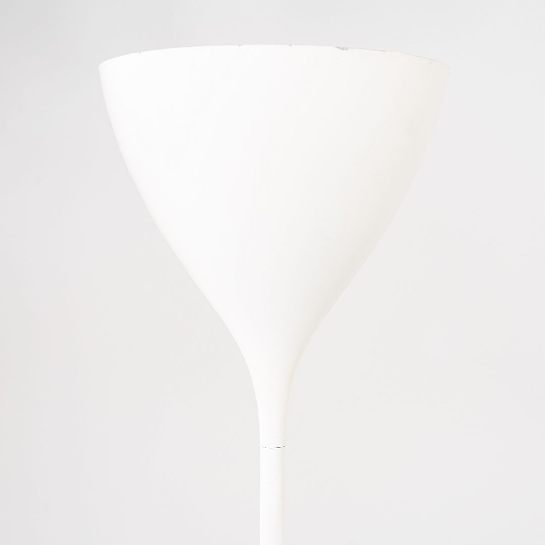 1960s Max Bill Torchiere Floor Lamp in White for B.A.G. Turgi of Switzerland
