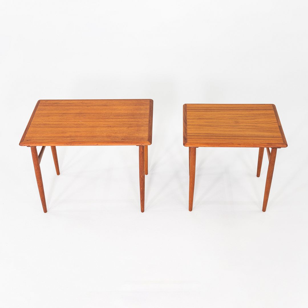 1960s Pair of Danish Nesting Tables by Kai Kristiansen for Vildbjerg Mobelfabrik