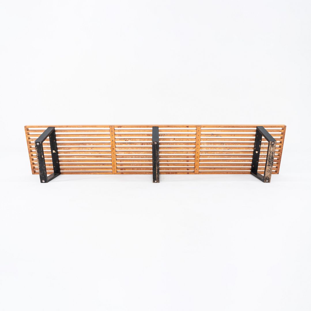 1950s George Nelson for Herman Miller 4992 Slatted Bench in Maple 92"